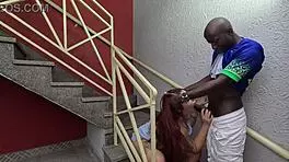 redhead brazilian teen takes huge black cock in anal assfuck