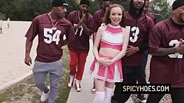 Hot Teen Gangbanged By Seven Black Studs