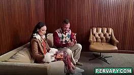 lola aiko gags on dr fitzwells massive cock and bends over the couch so he can ram his dick deep inside her needy little 18+ pussy!