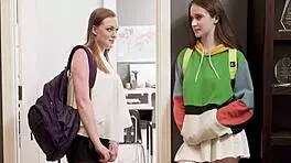 TAKING ADVANTAGE OF LESBIAN NERD TEEN 18+ WITH INTENSE LICKING