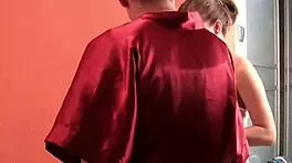 Imagine a hot masseuse seducing a virgin girl with wet pussy massage