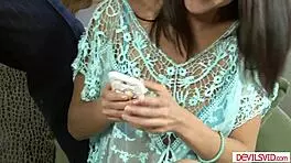 old man chatting with young brunette friend casually