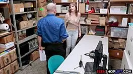 Chunky Teen Thief Faces Trouble After Caught Spying In Office