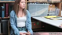 petite brooke gets punish fucked real hard by a cop after she got caught shoplifting in california