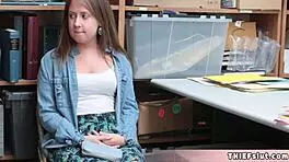 petite brooke gets punish fucked real hard by a cop after she got caught shoplifting in california