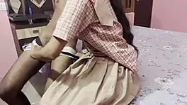 hot indian schoolgirl indulges in cute desi sex after classes