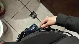 i wish you were here sucking my big cock in bathroom