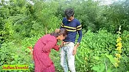 18yrs boy fucks new girlfriend at jungle indian outdoor