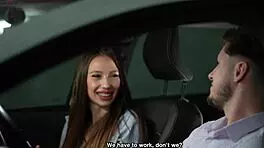 Smoking hot wife flashes neighbors teasingly.