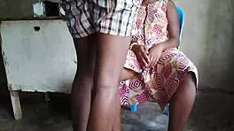 At the bar, waitress rides and squirts from behind in doggystyle by big black dick