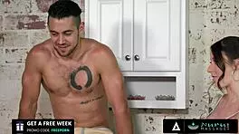 Charly Summer moans, 'This nuru massage feels amazing, ending with a creampie in my pussy'