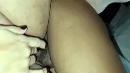 Husband Sucks Wife's Pussy While Thick Cock Enters Her Bare