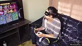 Girlfriend Teases With Head Rub Then Gets Mouth Fucked Hard And Swallows Cum