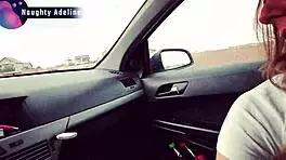 Sloppy Blowjob In Car With Cum In Mouth By Naughty Adeline