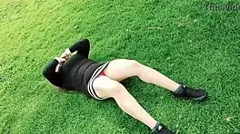 The Hottest Colombian Latina Exhibitionist Takes Me To The Park For Recording Her Panties And Pussy Part1