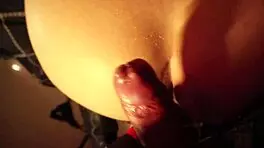 Halloween party wife gets fucked and creampied in ass while cuckold watches