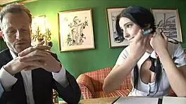 Blonde slut takes interracial cumshot!