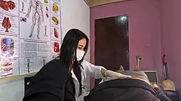 Oh wow, unexpected hard-on pops up in front of the hot nurse 😏