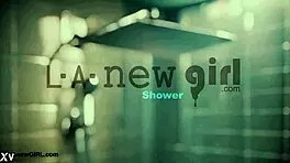 Bold Brunette Queen Took A Shower With Petite Milf And Lesbian Massage