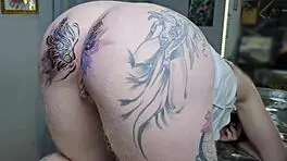 I'm starting the day with a change to my anal tattoo, and then some intense anal action.