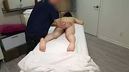 I fucked shy Japanese girl with perfect body who came again for my special massage!