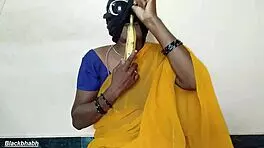 South Mallu Woman with Big Banana