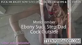 Blonde Asian Teen Girl Blows Big Cock On Knees In Public Sloppy Head