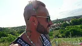 SKINNY German Latina Teen Christy Ley Gives RISKY OUTDOOR FUCK with Stranger!