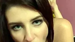 Sexy librarian passionately strokes big cock in secret library