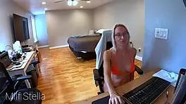 Stepmom Milf Masturbates Live