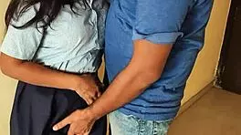 Desi young amateur hardcore fucks with guy when alone at home