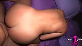 Hot college teen gets filled with cum in her dorm, moaning loud