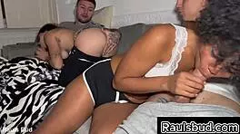 Intense interracial orgy with rough group action and domination