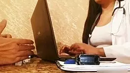 Doctor Julia's Rough Consultation Turns Into Wet Pussy Orgasm