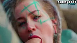 Alternative goth girl in high heels wrecks ass with bwc anal facial