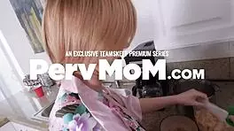 cute girl in football outfit gets her big natural tits oiled up and worshipped while getting fucked