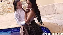 Yessica Bunny Helen Star In School Uniform Underwater.
