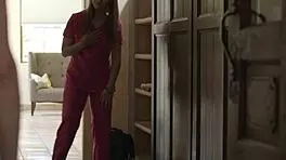 Does big ass teen fuck hot lesbian client?