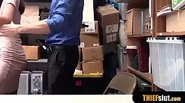 cute asian shoplifter gets rough fucked on cctv 😈