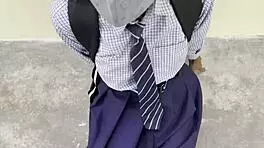 Indian village schoolgirl fucks boyfriend in homemade anal session 😈