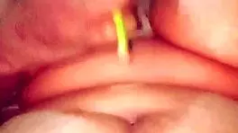 The HORNY asian woman uses a BRINJAL for her WET PUSSY masturbation.