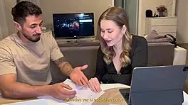 My Blonde English Teacher Fucks Me Hard After Class