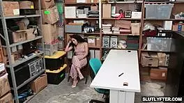 Liv's ebony pussy gets pounded by the officer's huge cock at work?