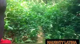 Outdoor hot river sex, he fucks so hard with bbc black dick