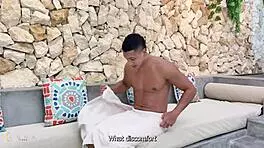 Masseuse Fucks Guy With Big Cock At Bachelor Party