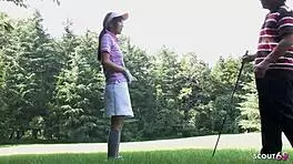 Petite Japanese Teen Seduces Older Guy To First Time Creampie Sex At Golf Lesson!
