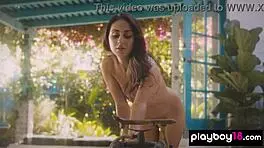 Petite Naked Arab Babe Strips Outdoor!