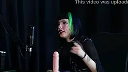 i'd date my fans, says goth girl before sucking tits and blowjob