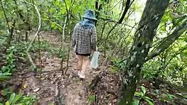 Thai Girl Suddenly Needs to Pee in the Forest - Thai Audio 4K