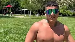 stranger interrupts workout for epic car blowjob turning into public creampie